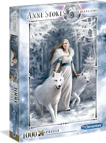 Clementoni 39477 Winter Wächter Puzzle - 1000 Teile Anne Stokes Collection, herausforderndes Geschicklichkeitsspiel für die ganze Familie und Fantasy-Fans