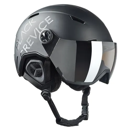 Black Crevice Skihelm Vail mit Visier, matt schwarz/schwarz, M (55-58 cm)…