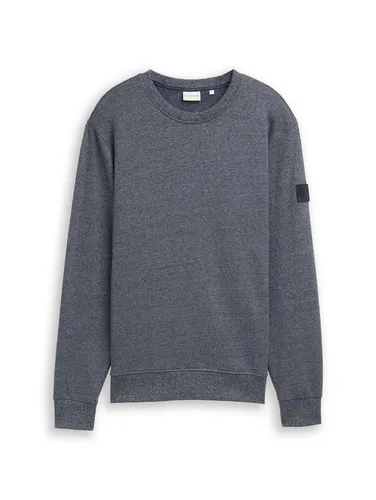 TOM TAILOR Sweatshirt STRUCTURED CREWNECK - Herren Sweatshirt aus Baumwollmix, Rundhals, ideal für jeden Anlass, bietet hohen Tragekomfort und modischen Look für Büro und Freizeit.