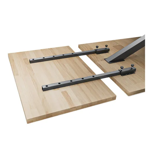 Prima-Online Möbelbeschlag Tischverlängerung Metall 2er Set, 70 cm schwarz