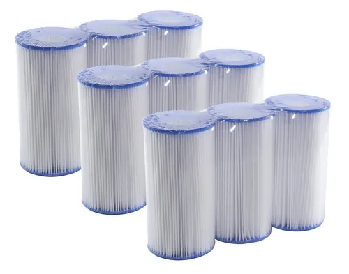 SummerWaves Pool-Filterkartusche 9er Pack Typ A/C - Kartuschenfilteranlagen - Ersetzen Sie Ihre Filterpatronen für eine optimale Wasserreinigung. Ideal für Intex, Bestway & mehr, leicht zu reinigen und langlebig.