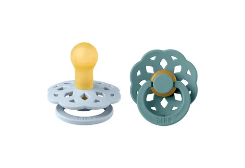 BIBS Boheme Natural Rubber Size 1: 0+ months Schnuller Baby Blue / Island Sea 2 St.