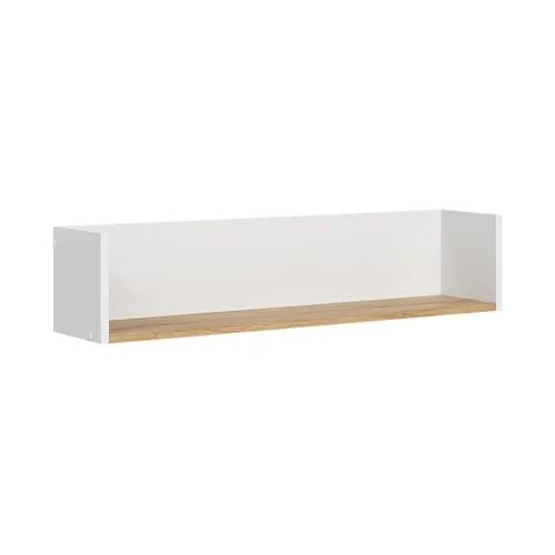 Vicco Bücherregal Viktor, Weiß/Artisan, 93,4 x 20 cm - Das hängende Regal „Viktor“ kombiniert praktischen Stauraum mit einem ansprechenden Design. Ideal für Bücher und Deko, schafft es eine gemütliche Atmosphäre in jedem Raum.