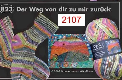 Produktbild Sockenwolle OPAL HUNDERTWASSER I, II, III Socken wie Kunstwerke 100g