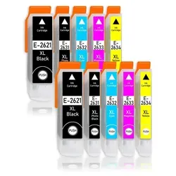 10er Pack Druckerpatronen 26 26XL kompatibel mit Epson XP-605
