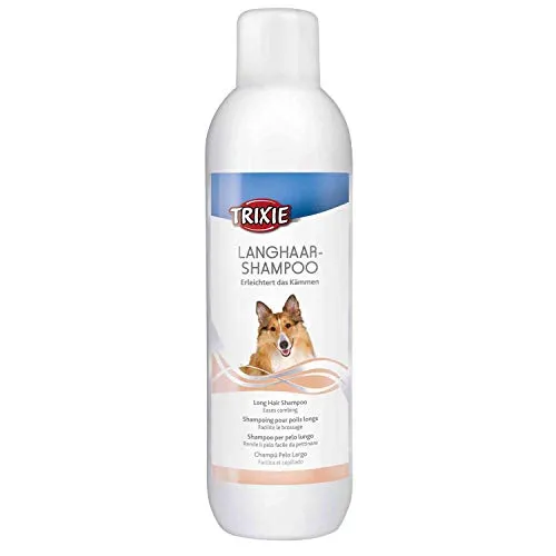 Trixie 2911 Langhaar-Shampoo - 1 l, erleichtert das Kämmen für langhaarige Hunde, ideal für empfindliche Haut und junge Hunde