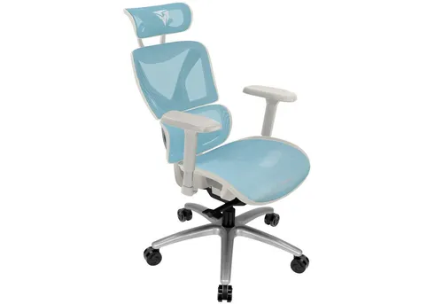 ThunderX3 Gaming-Stuhl ThunderX3 XTC Ergonomischer Bürostuhl - weiß/blau