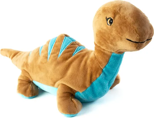 Habibi Plush Premium Wärmekissen Dinosaurier braun - Heizkissen und Kuscheltier in einem, bietet wohltuende Wärme mit Lavendel- und Jasmin-Duft, ideal für Entspannung und Stressreduktion, für Kinder und Erwachsene.