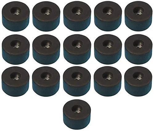 Adam Hall Hardware 4909 M16 AH - 16er Set Gummifuß 38 x 20 mm schwarz im Beutel