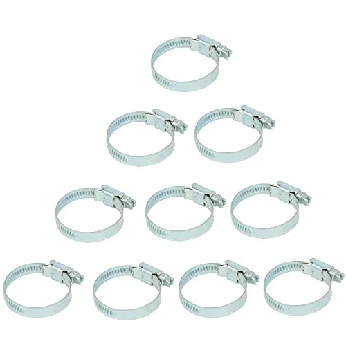 tecuro Schlauchschelle W4 16-25 mm, Bandbreite 9 mm, Edelstahl (10 Stück)