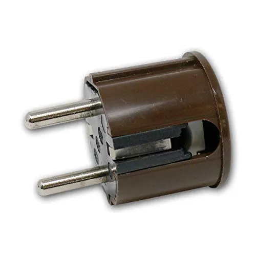 world-trading-net - Winkel-Stecker braun mit Schutzkontakt, 250V/16A