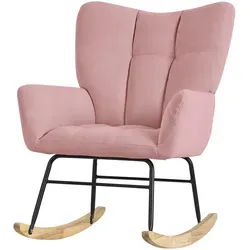 ML DESIGN Schaukelsessel Rosa - Moderner Schaukelsessel für höchsten Komfort, vielseitig einsetzbar und platzsparend - ideal für Wohnzimmer, Schlafzimmer oder Arbeitszimmer.