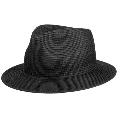 Stetson Dawson Toyo Traveller Strohhut – UV-Schutz für Herren und Damen, schwarz, XL (60-61 cm)