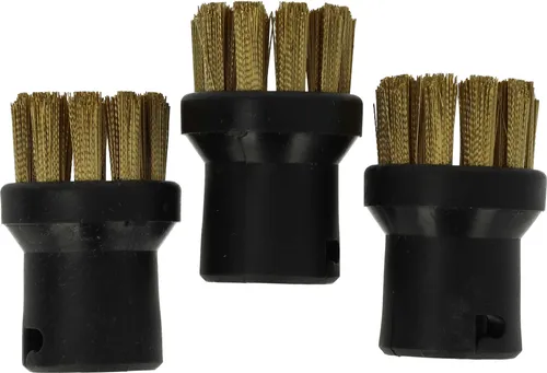 vhbw 3x Rundbürste kompatibel mit Kärcher SC JTK 10, SC 952, SC 6.800 CB, SC 902, SC 6.820 C, SI 2.600 CB, SI 4, SC MINI Dampfreiniger - Dampfbürste