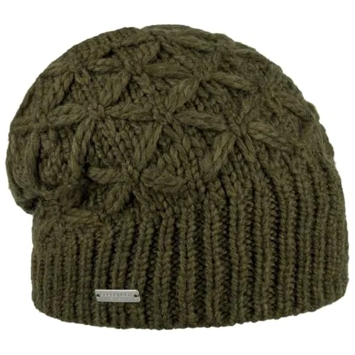 Seeberger Annelie Knit Headsock Damen/Herren, Oliv/Blatt für mich (Leaf It to Me), 6 3/4/7 3/8