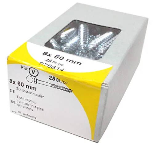 Schlüsselschrauben verzinkt 8x60mm