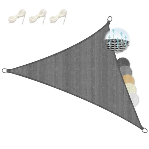 Sol Royal Sonnensegel dreieckig 8x8x8m - Sonnenschutz für Balkon, Terrasse und Garten, atmungsaktiv und UV-beständig mit stabiler Konstruktion und einfacher Montage dank mitgelieferten Befestigungsseilen.