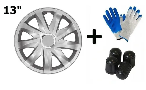 Radkappen Radzierblenden Radblenden 4x Stück Drift Silber Lackiert NRM 13