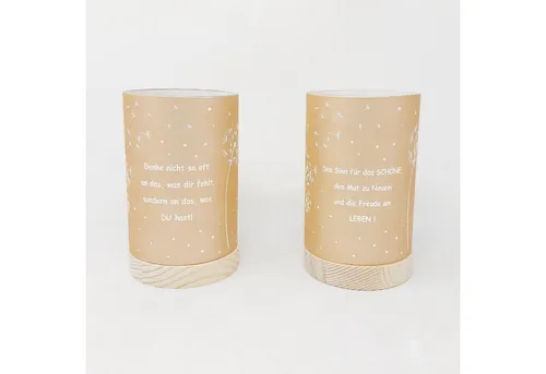 Deko-Licht Grün mit LED und Timer - Spruch: Denke nicht so oft - Stylische Dekolampe in Grün mit LED-Beleuchtung und Timer. Ideal für Geburtstagsfeiern oder als stimmungsvolles Wohnaccessoire. Hergestellt aus hochwertigem Glas.