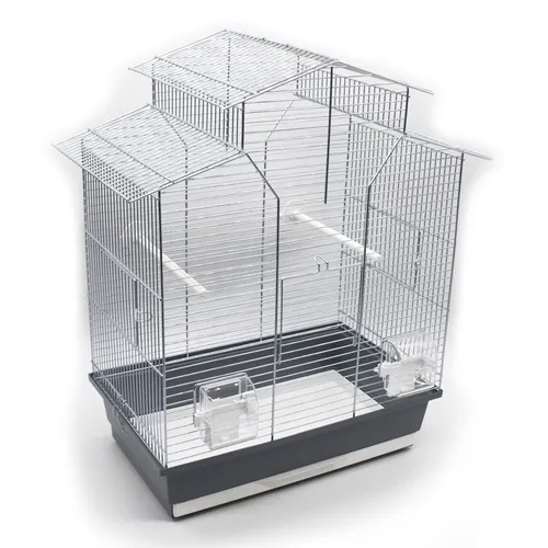 Zoopaul Vogelkäfig IZA 2 II grau 52x30x60 cm Wellensittiche Kanarien Käfig NEU