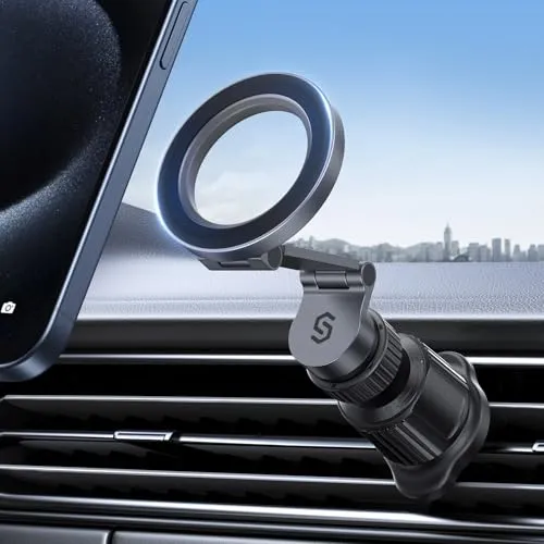 SYNCWIRE Handyhalterung Auto für MagSafe Autohalterung - Magnetische Handyhalter Auto [3D Lang-arm, Starke Magnete] Lüftung KFZ Handyhalterung für iPhone 17 16 15 14 13 12 Pro Max Plus Mini Mag Safe