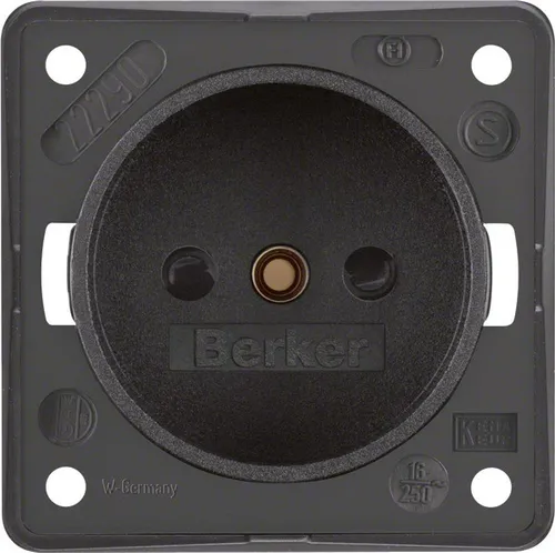 Berker Steckdosen Schwarz von Berker
