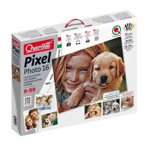 Quercetti 00842 Pixel Photo-16 tab, Steckspiel,