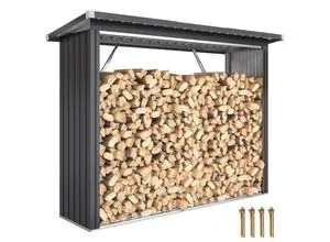 Outsunny Brennholzunterstand mit Pultdach