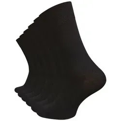 Cotton Prime® Socken ohne Gummibund (6-Paar) weiche Baumwollqualität schwarz 43-46