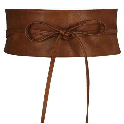 Frentree Damen Taillengürtel, breiter Wickelgürtel Obi Gürtel zum Schnüren Hüftgürtel Bindegürtel