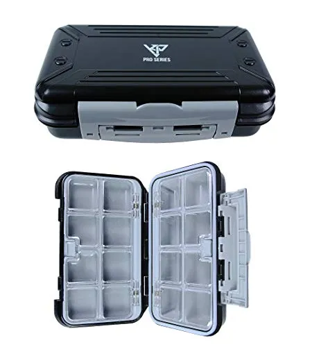 K.P Pro Series Tackle Box Angelbox für Kleinteile Wasserdicht Aufbewahrung Schwarz M - 16 Fächer