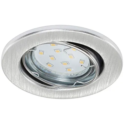 3er Set LED Einbauleuchte, Ø 8,6 cm, 3 W, Alu