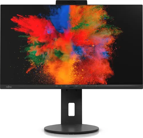 Fujitsu Displays P2410 TS - 23.8 Zoll Full HD Monitor - Monitore mit 60,5 cm (23,8 Zoll) Full HD Auflösung, ideal für große Betrachtungswinkel und 24/7 Dauerbetrieb, ausgestattet mit USB-C-Docking und Windows HELLO kompatibler Webcam.