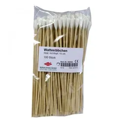 Wattestab mit Wattekopf 15 cm Holz i.Polybeutel von Büttner-Frank