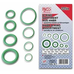 BGS 8121 HNBR O-Ring-Sortiment, 3-22 mm Ø, 225-tlg.