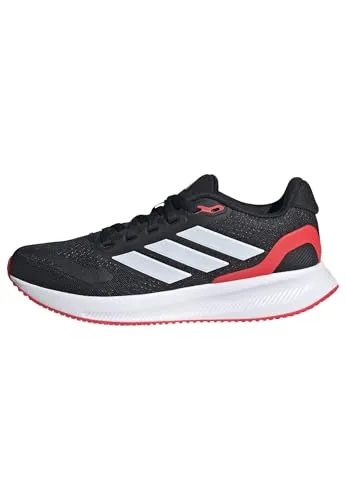 adidas RUNFALCON 5 J Jungen Trainingsschuh in Schwarz in rot von adidas