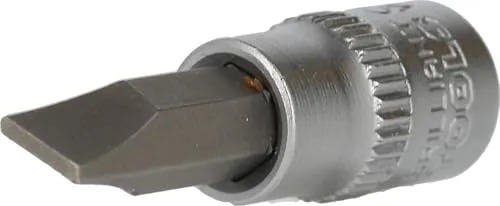 BRILLIANT TOOLS BT020813 1/4 Zoll Schlitz Bit-Stecknuss, 1,2 x 7 mm [Powered by KS TOOLS] Chrom-vanadium-stahl