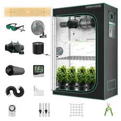 Mars Hydro TSL2000 LED Grow Light + 120x60cm Growzelt Set - Wachstumslampen & Leuchtmittel - Energieeffiziente LED mit Auto-Dim-Funktion, ideal für den Anbau von Blumen und Gemüse im Indoor-Growzelt.