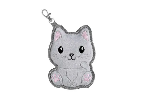 Step by Step KIGA MAGS Cat Momo - Magnet-Applikation mit Karabinerhaken, individuelle Gestaltung für Kindergartenrucksäcke