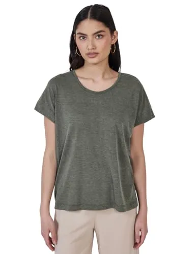 STREET ONE STUDIO T-Shirt aus softem Materialmix in Dull Peridot Green - Shirts aus softem Materialmix, pflegeleicht und ideal für einen lässigen Look im Alltag.