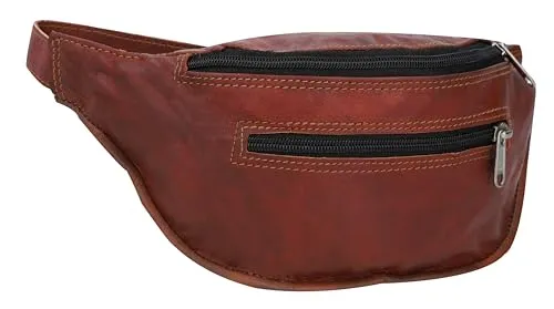 Gusti Gürteltasche Leder - Richard, Vintage Braun Bauchtasche für Damen und Herren - Mode-Hüfttaschen mit praktischem Allrounder-Design, ideal für Reisen und Festivals. Die robuste Lederbauchtasche bietet Stil und Funktionalität in einem.