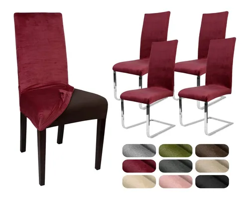 Beautex Stuhlhusse 4er Set LEA in rot von Beautex