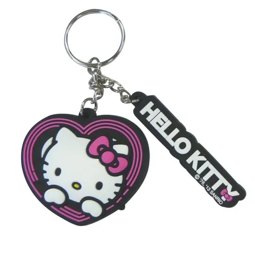OK Cars Auto Schlüsselanhänger Hello Kitty Herz Form mit Schriftzug 3D Print