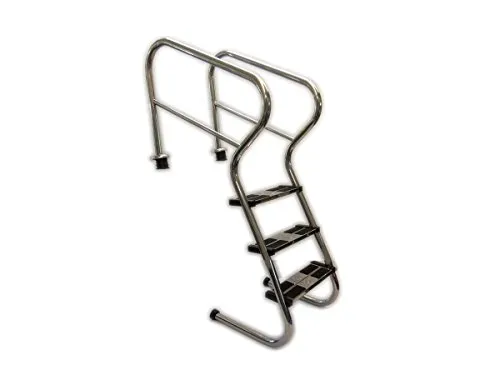 Ideal Eichenwald Schwimmbadtreppe 3-Stufen Edelstahltreppe - Poolleiter aus robustem Edelstahl, ideal für sicheres Ein- und Aussteigen in Ihr Schwimmbad, perfekt für die ganze Familie.