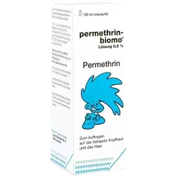 Permethrin-biomo 0,5% - Arzneimittel zur effektiven Behandlung von Kopfläusen mit einmaliger Anwendung. Enthält den natürlichen Wirkstoff Permethrin für eine schnelle Linderung.