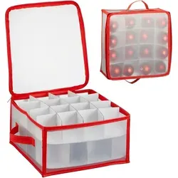Aufbewahrungsbox für 32 Weihnachtskugeln Weihnachtsdeko Kiste Box Aufbewahrung