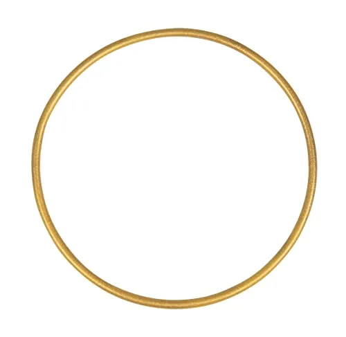 RAYHER HOBBY RAYHER HOBBY Rayher 2505006 Metallring, gold beschichtet, 10 cm ø, Stärke ca. 3 mm, Drahtring zum Basteln, für Wickeltechnik, Traumfänger Ring, Makramee Ring, Floristik