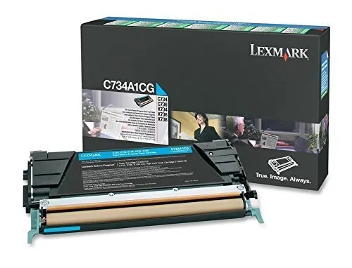 Original Lexmark Toner C734A1CG cyan C734 C736 X734 X736 X738 Neutrale Schachtel