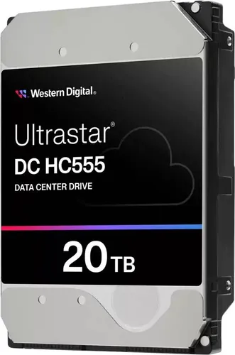 WD Ultrastar DC HC555 20TB Festplatte - Internes Datencenter-Laufwerk mit 20 TB Kapazität, 7200 RPM für unterbrechungsfreien Betrieb (24x7) und fortschrittlicher HelioSeal-Technologie.