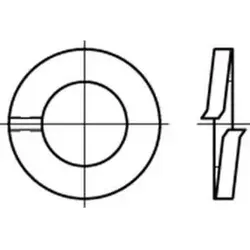 Federringe DIN 127 Form A aus Federstahl, feuerverzinkt für M18 - Eisenwaren: Hochwertiger DIN 127 Federring aus Federstahl, ideal für Gewindedurchmesser 18mm, bietet zuverlässige Spannkraft und Langlebigkeit.